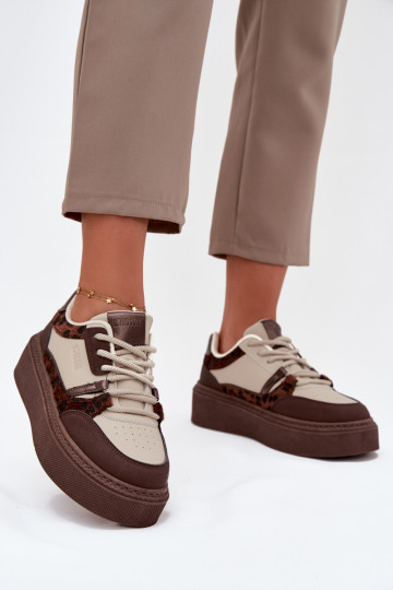 modelio batai su platforma Big Star SS274356 su leopardo kailio raštais rudos-smėlio spalvos 2