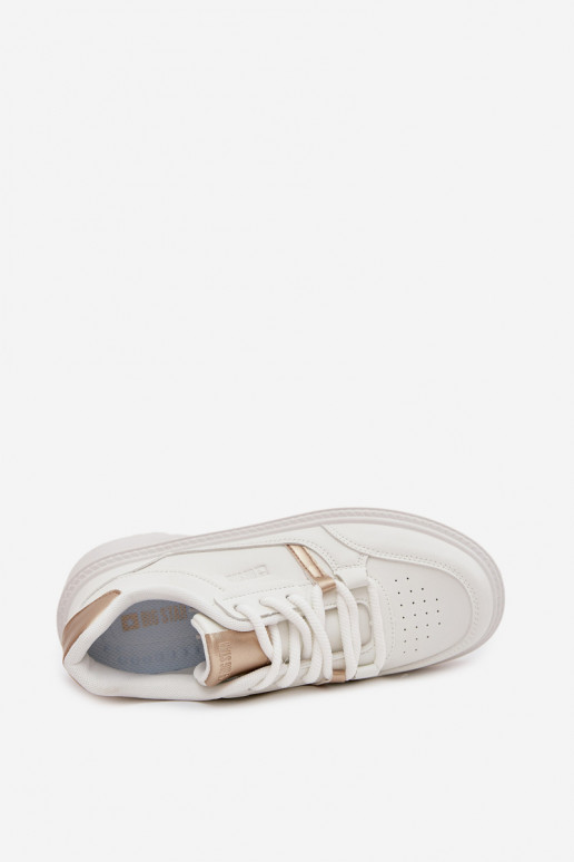 Moteriški baltos spalvos sneakers stiliaus batai su platforma Big Star SS274359