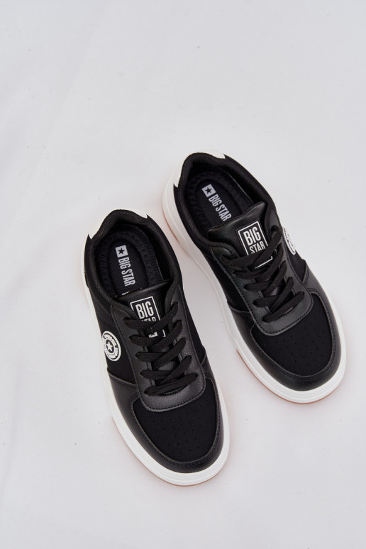 Juodos spalvos moteriški sneakers stiliaus batai su platforma Big Star RR274573 HI-POLY SYSTEM