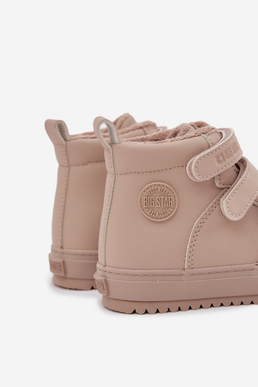 pašiltinti  modelio aulinukai Vaikiški su lipniais užsegimais Big Star SS374072 smėlio spalvos pašiltinti  modelio aulinukai Vaikiški su lipniais užsegimais Big Star SS374072 smėlio spalvos