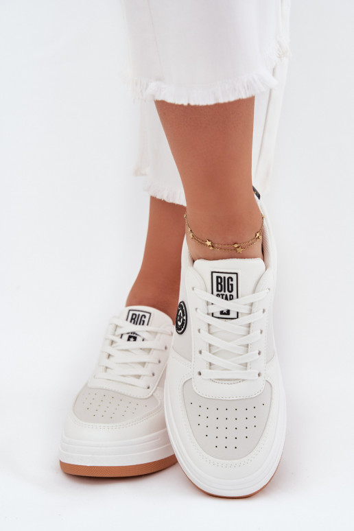  modelio batai  su platforma Big Star RR274572 HI-POLY SYSTEM baltos spalvos