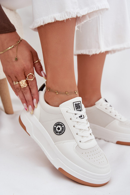  modelio batai  su platforma Big Star RR274572 HI-POLY SYSTEM baltos spalvos