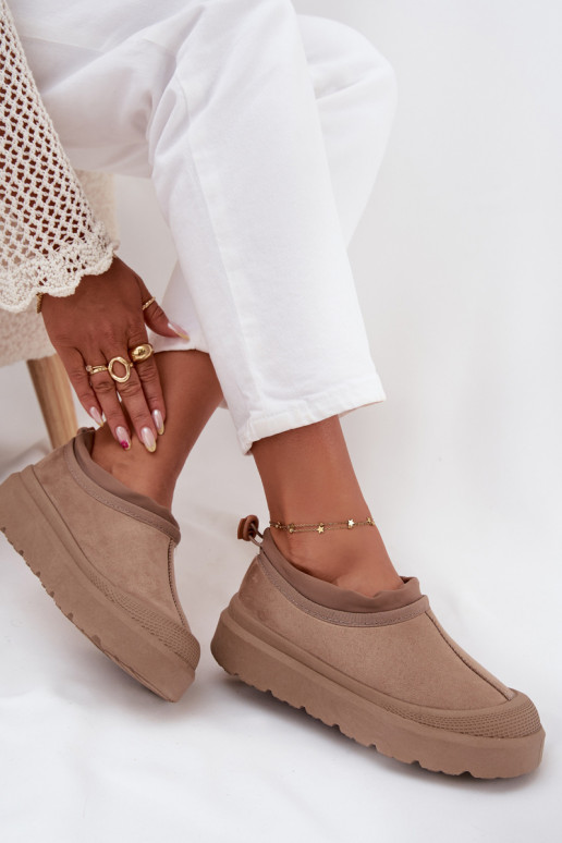 sniego batai  su platforma  smėlio spalvos Izamine