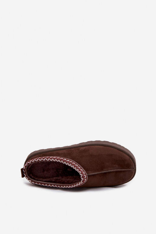  sniego batai  Z Haftem su platforma Czekoladowe Narirya