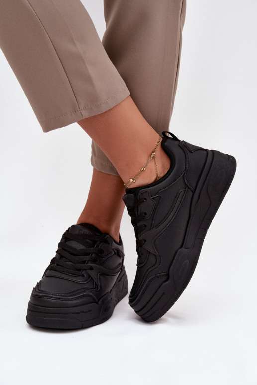  modelio batai  su platforma Big Star SS274589 HI-POLY SYSTEM Juodos spalvos