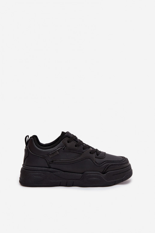 Moteriški juodi Sneakers modelio batai su platforma Big Star SS274589 HI-POLY SYSTEM