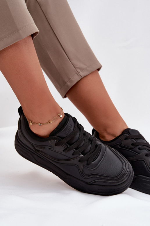 Moteriški juodi Sneakers modelio batai su platforma Big Star SS274589 HI-POLY SYSTEM