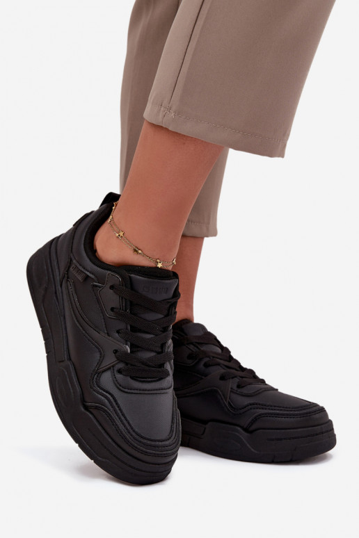 Moteriški juodi Sneakers modelio batai su platforma Big Star SS274589 HI-POLY SYSTEM