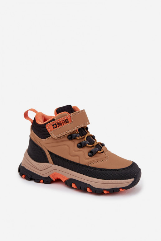 batai sniego batai Vaikiški su lipniais užsegimais Big Star SS374012 rudos spalvos batai sniego batai Vaikiški su lipniais užsegimais Big Star SS374012 rudos spalvos