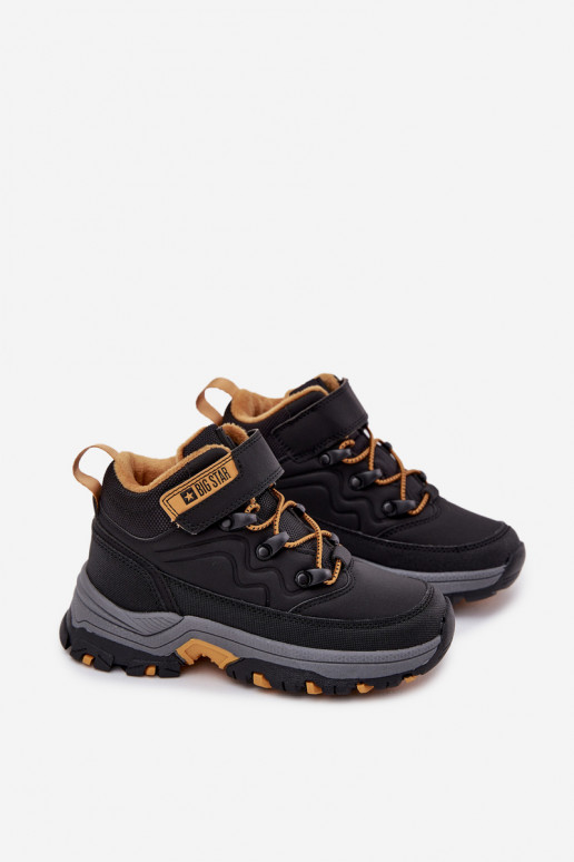 batai sniego batai Vaikiški su lipniais užsegimais Big Star SS374013 Juodos spalvos batai sniego batai Vaikiški su lipniais užsegimais Big Star SS374013 Juodos spalvos