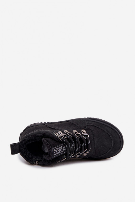žygio batai batai Vaikiški pašiltinti Big Star SS374075 Juodos spalvos žygio batai batai Vaikiški pašiltinti Big Star SS374075 Juodos spalvos