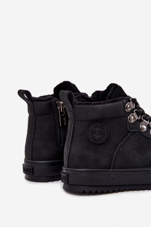 žygio batai batai Vaikiški pašiltinti Big Star SS374075 Juodos spalvos žygio batai batai Vaikiški pašiltinti Big Star SS374075 Juodos spalvos