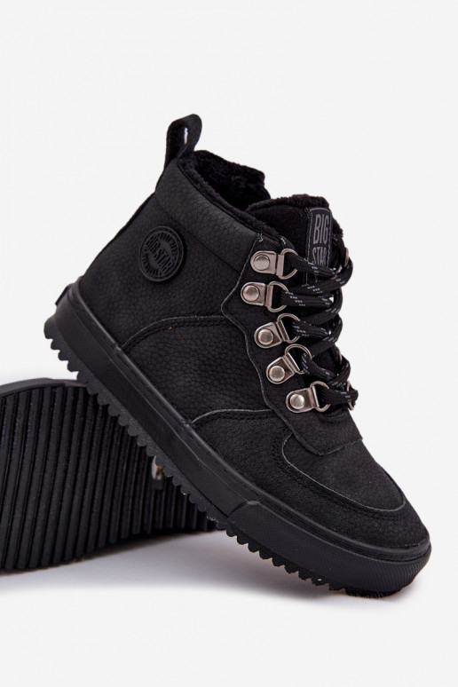 žygio batai batai Vaikiški pašiltinti Big Star SS374075 Juodos spalvos žygio batai batai Vaikiški pašiltinti Big Star SS374075 Juodos spalvos
