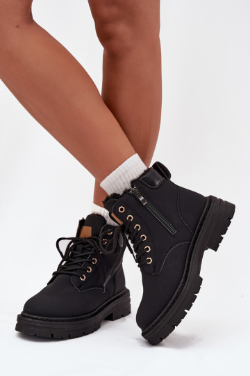 batai  pašiltinti su kailiuku viduje  Juodos spalvos Tharika 2