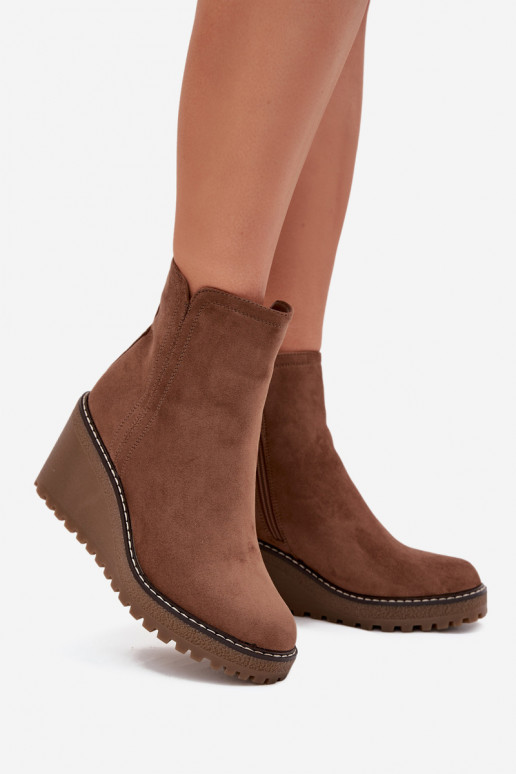 pašiltinti Aulinukai  Z iš eko zomšosu rudos spalvos Mavona