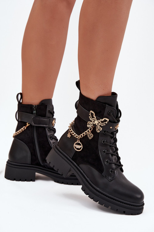 aulinukai  pašiltinti Ze aukso spalvosm su grandinėlėmis I Zawieszkami Juodos spalvos Ravine aulinukai  pašiltinti Ze aukso spalvosm su grandinėlėmis I Zawieszkami Juodos spalvos Ravine