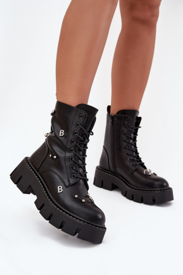 aulinukai  su gražiomis detalėmis pašiltinti Juodos spalvos Lunea