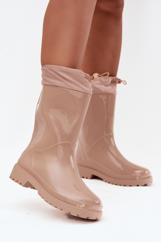 Guminiai batai  su užtempiamu užsegimu smėlio spalvos Kessia