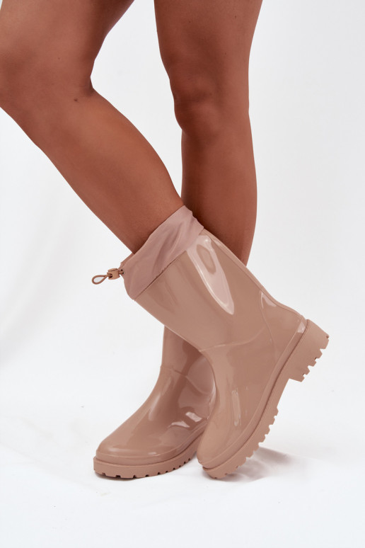 Guminiai batai  su užtempiamu užsegimu smėlio spalvos Kessia