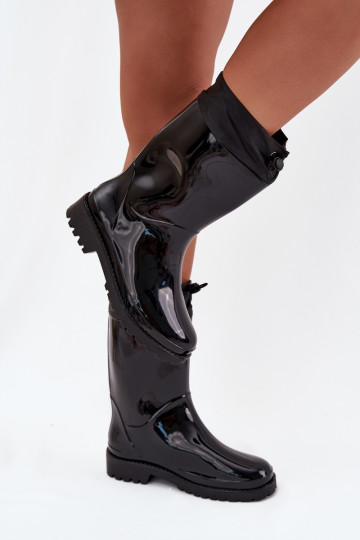 Guminiai batai  su užtempiamu užsegimu Juodos spalvos Kessia
