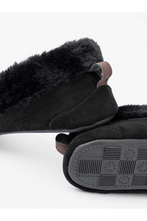 , juodos spalvos kapcie typu mokasinai su bantuku