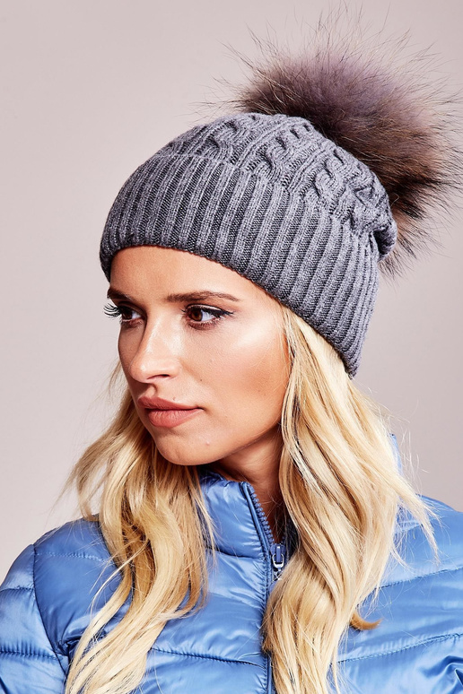 Kepurė AT-CZ-173501.44 – tamsiai pilka