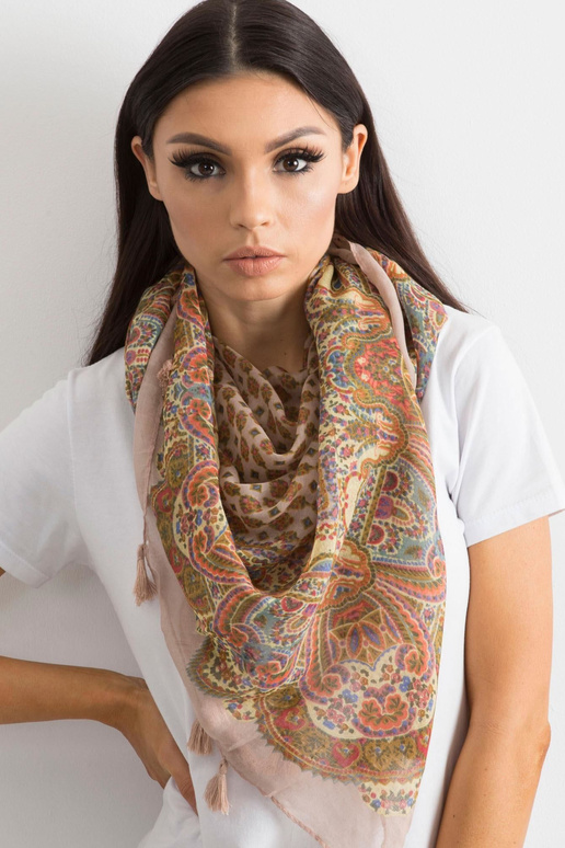 Pudros rožinės spalvos šalikas su...