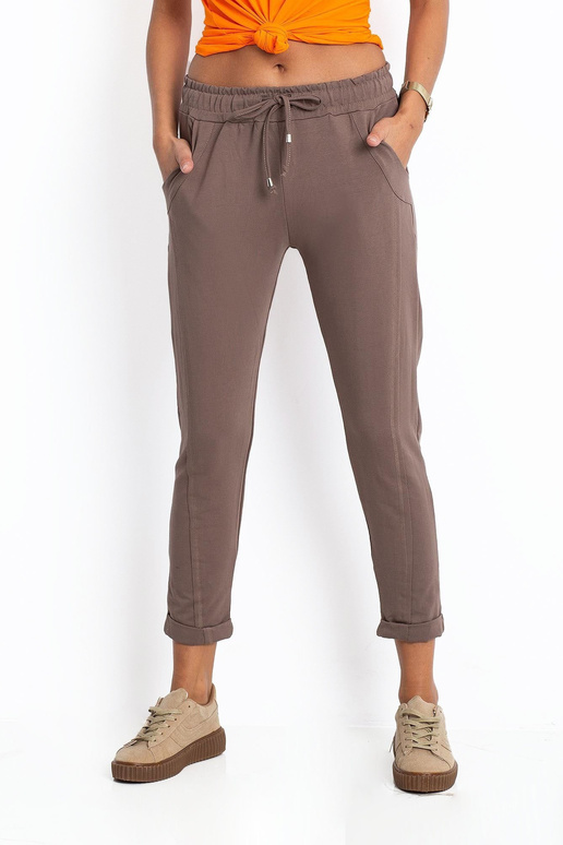 Tamsiai smėlio spalvos kelnės