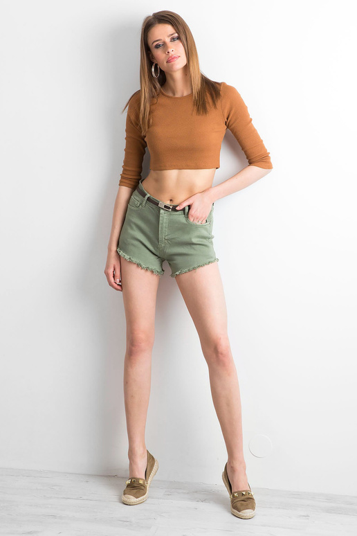 Žali džinsiniai šortai