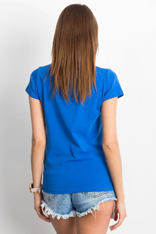 Tamsiai mėlyni kvadratiniai marškinėliai