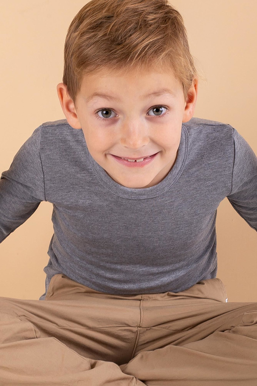 Pilka termoaktyvi palaidinė berniukui