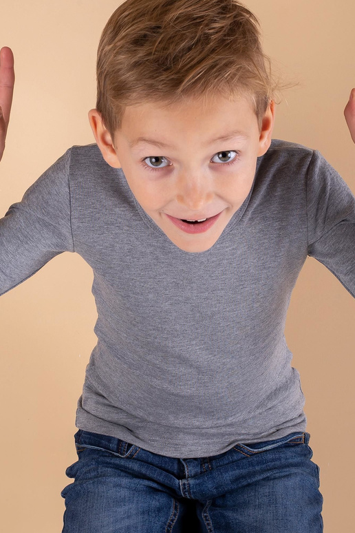 Pilka termoaktyvi palaidinė berniukui