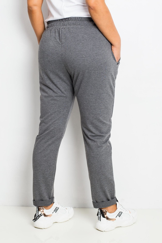 Tamsiai pilkos didelio dydžio kelnės...