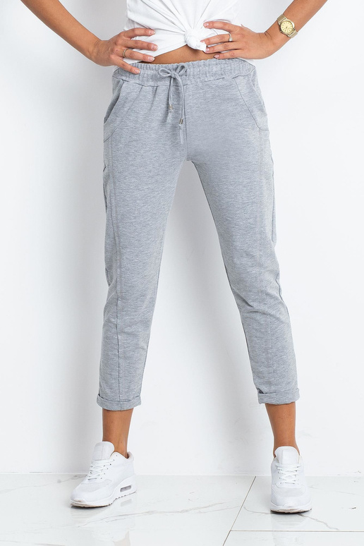 Pilkos melanžinės spalvos kelnės