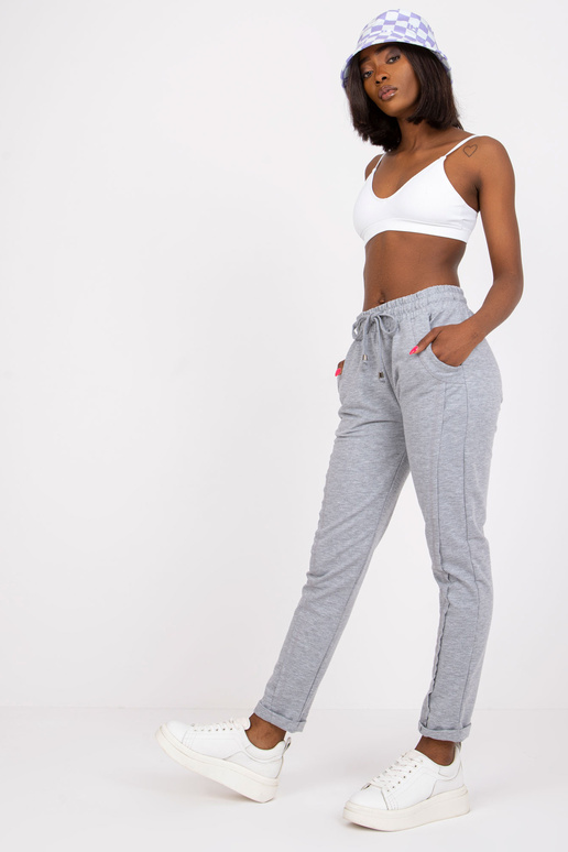 Pilkos melanžinės spalvos kelnės