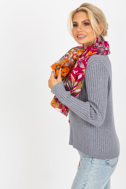 Tamsiai rožinis pareo raštais