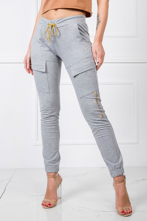 Pilkos spalvos Jolly kelnės