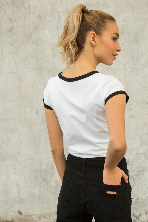 DĖL FITNESS Baltai juodi marškinėliai...