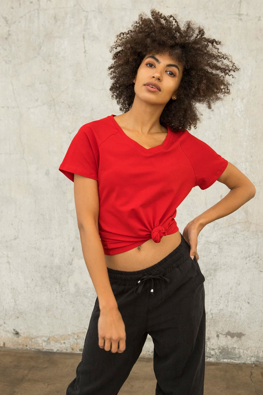 FOR FITNESS Raudoni marškinėliai Layla