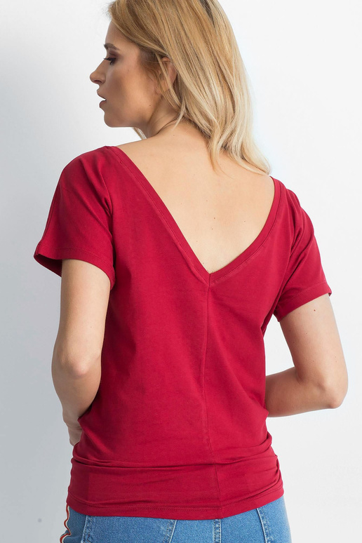 Burgundijos ugnies marškinėliai