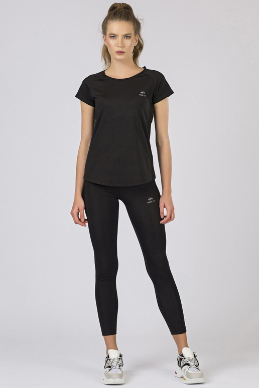 TOMMY LIFE juodi moteriški marškinėliai