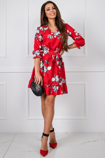 Raudona Polly suknelė