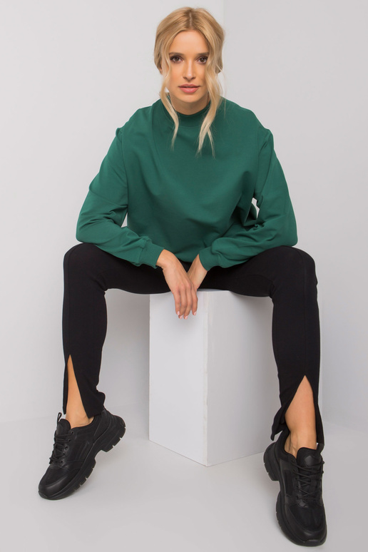 Tamsiai žalias Twist megztinis Tamsiai žalias Twist megztinis