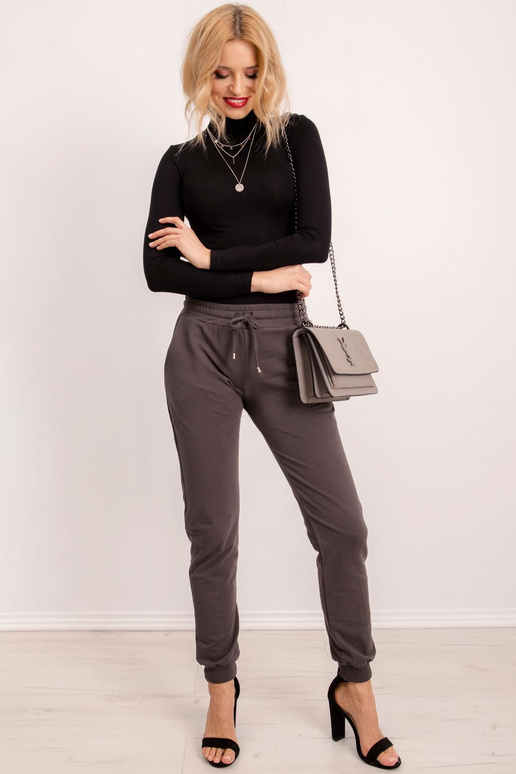 Tamsios chaki spalvos kelnės Greičiau