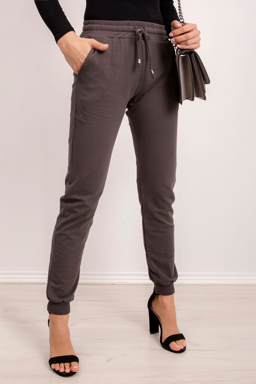 Tamsios chaki spalvos kelnės Greičiau