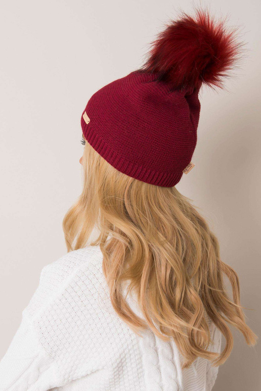 Bordo spalvos žieminė kepurė RUE PARIS