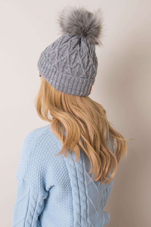 Pilka kepurė su pomponu RUE PARIS