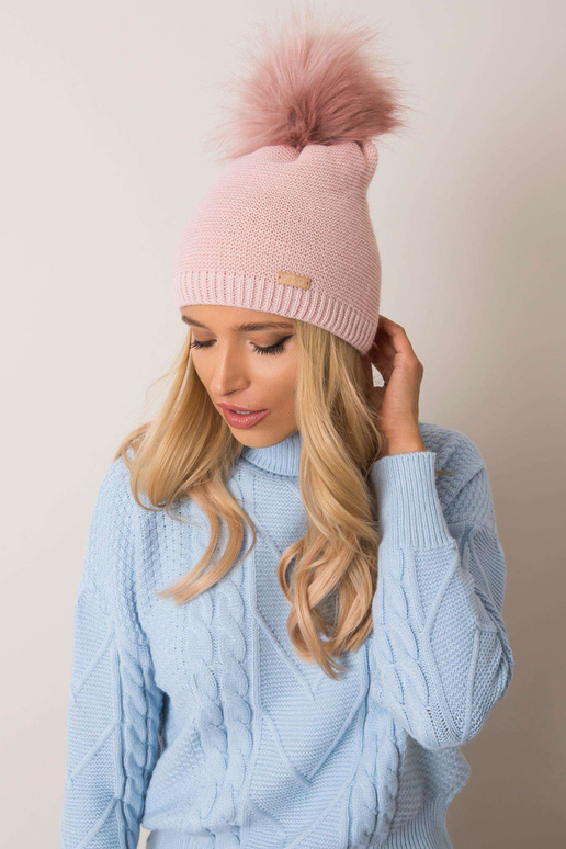 Šviesiai rožinė žieminė kepurė RUE PARIS