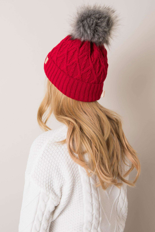 Raudona kepurė su pomponu RUE PARIS