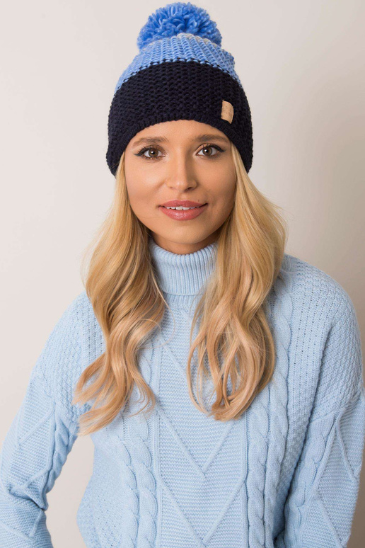 Tamsiai mėlyna žieminė kepurė RUE PARIS